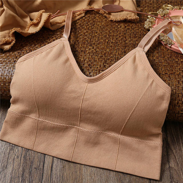 Women Tank Crop Top Seamless Underwear Female Crop Tops Sexy Lingerie Intimates With Removable Padded Camisole Femme Fashion