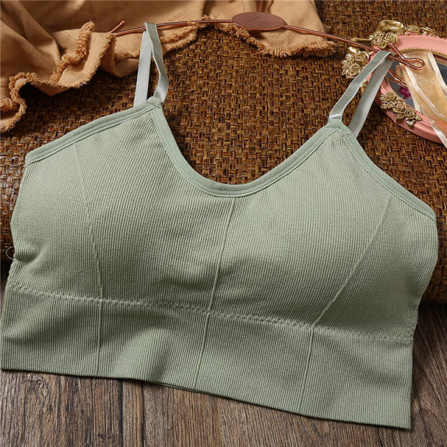 Women Tank Crop Top Seamless Underwear Female Crop Tops Sexy Lingerie Intimates With Removable Padded Camisole Femme Fashion