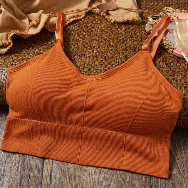 Women Tank Crop Top Seamless Underwear Female Crop Tops Sexy Lingerie Intimates With Removable Padded Camisole Femme Fashion