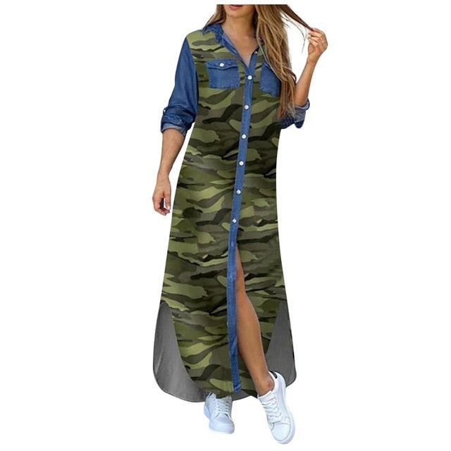 Women Denim Long Dresses