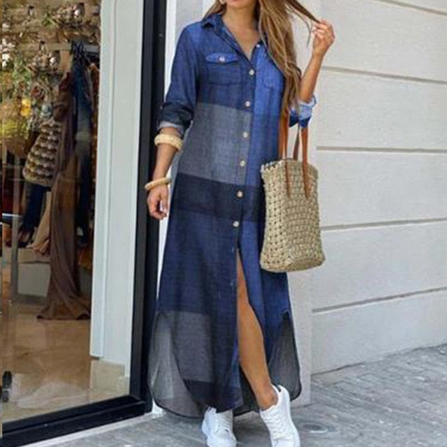 Women Denim Long Dresses