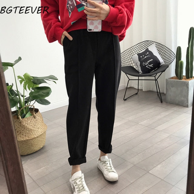 BGTEEVER Winter Thicken Women Pencil Pants