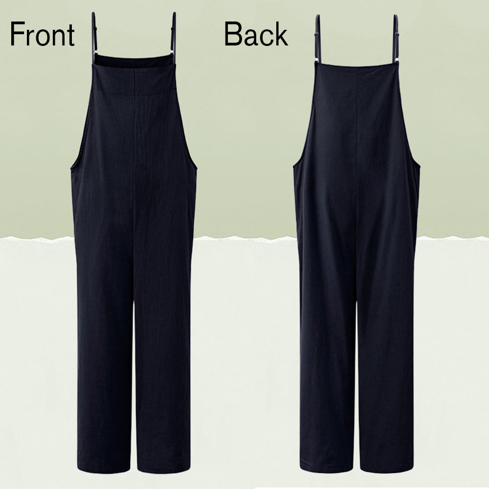 Women Cotton Linen Sleeveless Loose Jumpsuit Pants Summer Romper Baggy  Playsuit^ | eBay